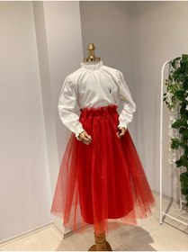 Resim UHDE STORE Kız Çocuk Uzun Tütü Etek, Gösteri Eteği 