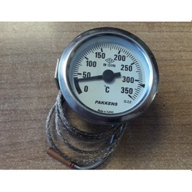 Resim Pakkens 60 MM 350 C Derece 2 Metre Kablolu Termometre. Sıcaklık Ölçer 