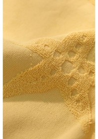 Resim Favora Trend %100 Pamuk Kabartmalı Plaj Havlusu - Sarı 