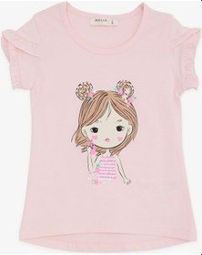 Resim Breeze Kız Çocuk Tişört Havalı Kız Baskılı 2-6 Yaş, Pembe-Pembe 