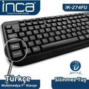 Resim Inca Ik-274fu Usb F Klavye,mm,silinmez Tuş 