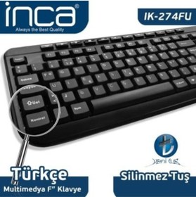 Resim Inca Ik-274fu Usb F Klavye,mm,silinmez Tuş 