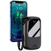 Resim Baseus Qpow Dijital Göstergeli 20000mAh 20W Hızlı Şarj Powerbank iPhone Lightning Kablolu 