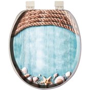 Resim Softy Classic Desenli Yumuşak Klozet Kapağı 6063 Beyaz 