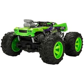 Resim 1:12 Big Patfoot Usb Şarjlı Uzaktan Kumandalı Off Road Araba 32 Cm 16156 Yeşil Çok Renkli 