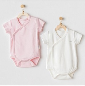 Resim Andywawa Kız Bebek Zıbın Body 2 Parça Ac25643 Ekru-pembe Ekru - Pembe 