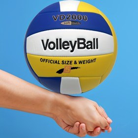 Resim 1 adet Evrensel Kaymayan Voleybol, Boyut 5 İçin Kapalı ve Açık Alan Eğitimi, Plaj Eğlencesi 