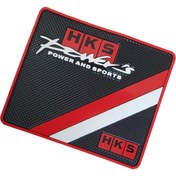 Resim caraks Kaydırmaz Silikonlu Ped Araç Göğüs Torpido Ev Ofis Çok Amaçlı HKS Desenli 19 cm x 16,5 cm 