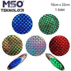 Resim MSO Olta Balıkçılık Reflektörlü Stiker Yapay Yem Malzemesi 