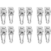 Resim Bueattuh 12 Set Askıda Tavan Duvar Montajı U Şekilli Kancalar Paslanmaz Çelik Hamak Kanca Metal Taban Plakası (Yurt Dışından) 