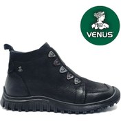 Resim Venüs Nikkoolll Hakiki Deri Kaymaz Taban Ortopedik Kadın Bot Siyah 