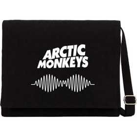 Resim Arctic Monkeys 2 Siyah Kanvas Postacı Çantası - Siyah 