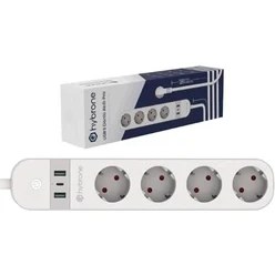 Resim Karokstore USB ve Type-C Girişli Akım Korumalı Dörtlü Wi-Fi Akıllı Priz, 16 Amper, Enerji Izleme, Uygulama ile Uzaktan Kontrol 