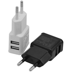 Resim 2022 Yeni Çift Usb Şarj Aleti Ab Tak Adaptörü Duvar Hızlı Şarj Cihazı İphone Uyumlu Hızlı Şarj Taşınabilir Cep Telefonu Seyahat Şarj Cihazı 