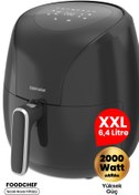 Resim GoldMaster Luxfry 2000 Watt Yüksek Güç 6,4 Litre Geniş Xxl Dokunmatik Airfryer Yağsız Sıcak Hava Fritözü Goldmaster