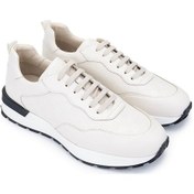 Resim Tamer Tanca Erkek Hakiki Deri Fildişi Sneakers & Spor Ayakkabı 1093 1231 Erk Ayk Y25 Fıldısı Krem 