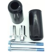 Resim Fochsia Siyah 2li Set 8mm Cafe Racer Bobber Motosiklet Çerçeve Koruması Slider 