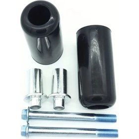 Resim Fochsia Siyah 2li Set 8mm Cafe Racer Bobber Motosiklet Çerçeve Koruması Slider 