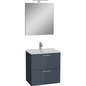 Resim VitrA Mia 75102 Banyo Dolabı Seti Çekmeceli 60 cm Antrasit 