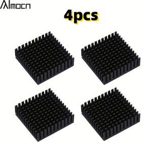 Resim ALMOCN 4 adet 40mm Isı Kaynağı Kiti 40x40x11mm+3m 8810 Isi Transfer Bandı Soğutma için 3D Yazıcı Adım Motorları, Alüminyum Isı Kaynağı TEC1-12706 Termal Pelte Modülü 40mmx40mmx120mmx11mm 