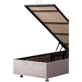 Resim Setaymobilya Baza, Camelli Gri Tek Kişilik Baza + Başlık, Setay 