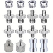 Resim 16/18/20 adet 1/4" ile 3/8" ve 3/8" ile 1/4" Kamera Montaj Dönüştürücü Seti - Tripod için Kamera Montajları ve Kelepçeleri - Kamera Tripod Standı Mikrofon Standı için Kolay Kurulum ve Kullanımı 