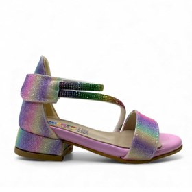 Resim Tuğba Ortopedi 796 Kız Bebek Renkli Simli Topuklu Abiye Ayakkabı 