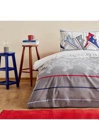 Resim Young Barton %100 Pamuk Tek Kişilik Nevresim Takımı Fitted Gri 