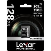 Resim Lexar Professional 128GB 205 MB/s Silver Plus SD Hafıza Kartı 