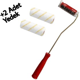 Resim Dekor 10 cm Parmak Rulo + 2 Yedek Kolay Uygulama İçin Profesyonel Boya Aleti 