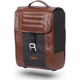 Resim Shad Cafe Racer Retro Yan Çanta Kahverengi Saddle Bag 