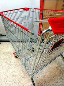 Resim Özfiliz Mağaza Ekipmanları Metal Market Arabası Sepetli Bebe Pusetli 100 litre 150 litre 210 litre Market Taşıma Arabası 