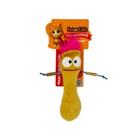 Resim PetzzCats Pulpy Matatabi ve Çıngırak Sesli Peluş Kedi Oyuncağı Sarı 16x8 Cm 
