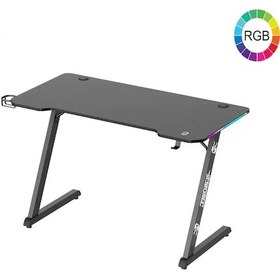 Resim Vıyero Armor Gd-12002e-2-blk Z Ayak Rgb Karbon Fıber E-spor Oyuncu Masası Siyah 
