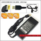 Resim ASUS Lenovo Ideapad Y4070 Notebook Adaptör - Laptop Şarj (afila 20v 4.5a 90w) 