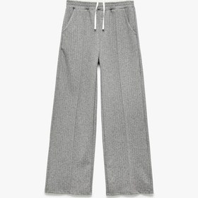 Resim Koton Lastikli Viskon Karışımlı Gri Kız Çocuk Pantolon 6wkg40030ak Gri 