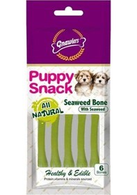 Resim Gnawlers Seaweed Bone Deniz Yosunlu Yavru Köpek Ödül Kemiği 6'lı 40 Gr 