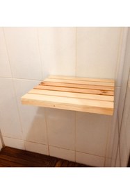 Resim KZY Hobi Ahşap Banyo Tabure 35x30 Ebat 