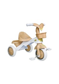 Resim Kitty Üç Tekerlekli Bisiklet Çocuk Bisikleti 3 Teker Bisiklet 1-3-5 Yaş Plastik Motor İlk Bisiklet Sepetli Kahve 