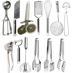 Resim 14 Parça Mutfak Için Her Şey Mutfak Hazırlık Servis Maşa Lüx Çeyiz Seti 