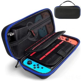 Resim Ruicoo Zuslab Nintendo Switch Taşınabilir Sert Kılıf - 10 Oyun Yuvası Ve Aksesuar Cebi Mavi 