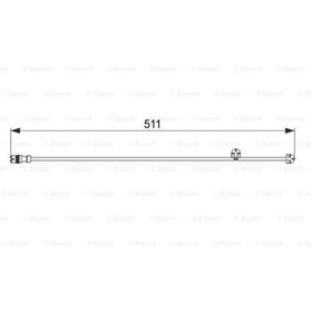 Resim BOSCH 1987474557 Fren Balatası İkaz Kablosu 511Mm Porsche 911 997 3.6 Carrera 