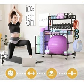 Resim Rane Yoga Pilates Kettlebell Dambıl Pilates Topu Mat Çok Yönlü Kullanımlı Stand 