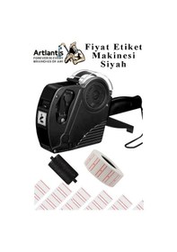 Resim Etiket Makinesi 1 Adet Sekiz Haneli Fiyat Etiketi Makinası Lira Dolar Euro Simgeli Dayanıklı Fiyatlandırma Numaralandır Siyah 