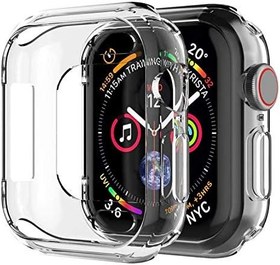 Resim Microsonic Apple Watch Series 6 44mm için Kılıf 360 Full Round Soft Silicone Şeffaf [Watch Series 6 44mm ile Uyumlu Kılıf - Şeffaf] 