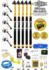 Resim Tam Takım Sazan Olta Seti - 5'li Set - Xl - 3.60mt/50-100gr 