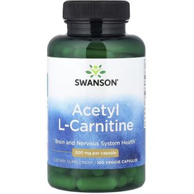 Resim Swanson Acetyl L-Carnitine Brain and Nervous System Health 500 mg 100 Veggie Caps 