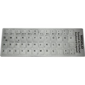 Resim Laptoplar Için Türkçe (Q) Klavye Sticker Gri 
