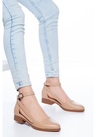 Resim Rayna Kısa Topuk Cilt Ayakkabı Ten 