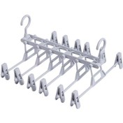 Resim Vkemall Katlanır Pantolon Askısı - 6'li Pratik Kıyafet Asıcı, Düzenli Dolap Organizasyonu Gri 